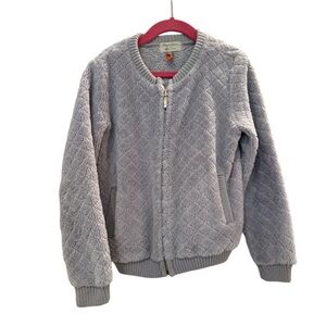 LA1. Mayoral Faux Fur and Knit Gray Zip Up Jacket Girl’s